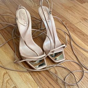 New Schutz tie heels